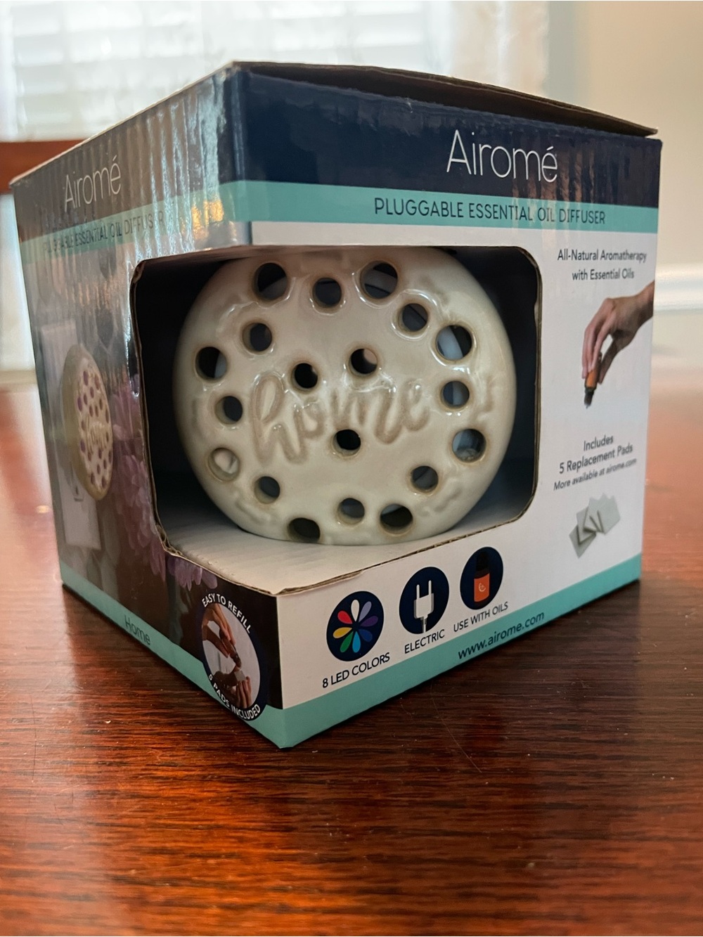 Cream Ceramic Pluggable Essential Oil Diffuser (oils not included)